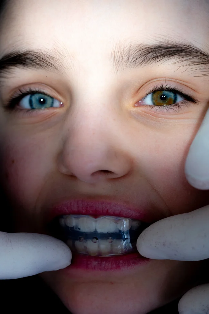 Apparecchio miofunzionale, morso profondo, bocca